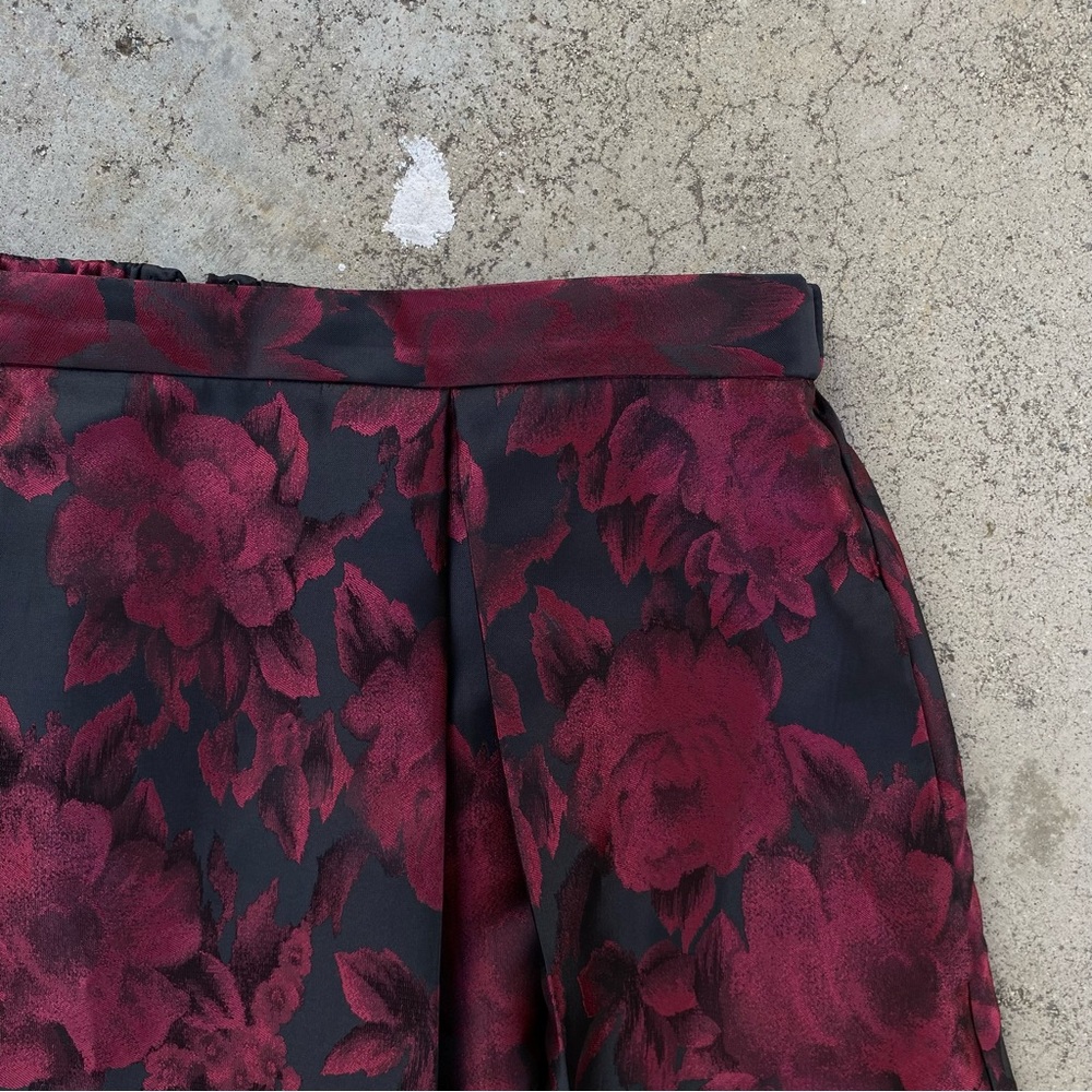 Alex Evenings | Black Floral Midi Skirt Brocade Dark Romantic - Picture 4 of 9